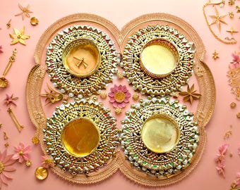 Decorative Tealight Holder, Festival Home Decoration, Wedding Gift, Return Gift, Diwali Gift, Party Gift, Wholesale Pieces, Ships from US