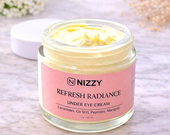 Peptide Under Eye Cream with Caffeine Vitamin C - Dark Circles, Puffiness, Fine Lines, Fragrance-Free Cream