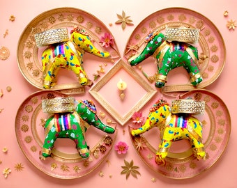 Elephant Tealight Candle Holder, Diwali Decoration, Wedding Decoration, Corporate Gifts, Home Decor, Return Favors, Ships from US