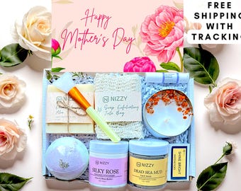Mother’s Day Spa Gift Box – Pamper Kit for Mom, Birthday Gift for Her, Relaxation Self-Care Set, Spa Gift Basket for Women