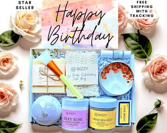 40th Birthday Gift for Friend – Spa Gift Box for Her, Self Care Package, Relaxation Gift Set, Natural Skincare, Handmade Pamper Box