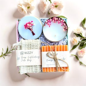 Spa Gift Basket: Handcrafted Soap, Soy Candle & More