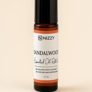 Sandalwood Perfume Oil Roll-On - Natural Essential Oil Fragrance for Men & Women - 10 ml Travel Size, Earthy - Calming Scent, Unisex Perfume