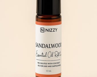 Sandalwood Perfume Oil Roll-On - Natural Essential Oil Fragrance for Men & Women - 10 ml Travel Size, Earthy - Calming Scent, Unisex Perfume