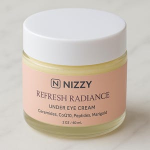 Under Eye Cream with Peptides, Caffeine Ceramides, Brightening Eye Treatment with Vit C, Turmeric, Moisturizer for Dry Skin, Fragrance Free