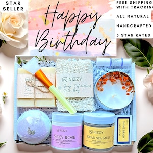 Birthday Spa Gift Box for Her – Self Care Package, Handmade Skincare Set, Gift for Sister, Best Friend, Pamper Box, Relaxation Gift