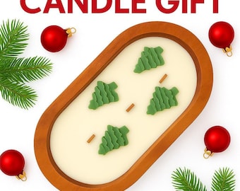 Christmas Tree Candle – Cedarwood Holiday Scent, Winter Home Decor, Christmas Gift
