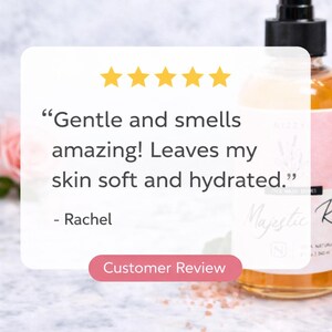 Nettoyant visage à la rose | Nettoyant naturel végétalien pour le visage | Nettoyant doux au pH équilibré pour peau sensible image 7