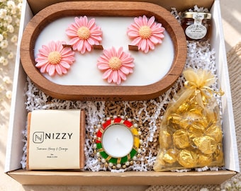 Diwali Gift Box, Festive Hamper for Friends, Family, Clients, Coworkers, Candle Gift, Festival Home Decor