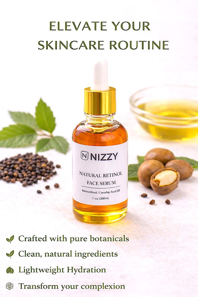 Bakuchiol Face Serum – Natural Retinol Alternative | Anti-Aging Night Serum for Sensitive Skin | Vegan Skincare image 5