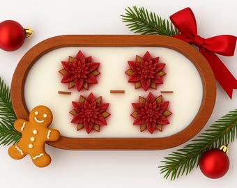 Wood Dough Bowl Candle – 16oz Soy Blend, 3-Wick Christmas Candle, Holiday Home Decor