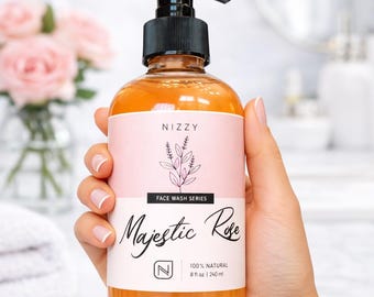 Rose Face Wash | Natural Vegan Facial Cleanser | Gentle pH Balanced Cleanser for Sensitive Skin