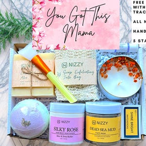 Caixa de presente para novas mamães, presente para gestantes, pacote de cuidados para novas mamães, caixa de presente para gestantes, conjunto de presente de spa de luxo, presentes para recuperação pós-parto