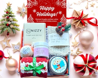Teacher Christmas Gift Box, Cozy Holiday Self-Care Set