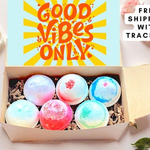 Bath Bomb Gift Set, Bath Bomb Box, Spa Gift Set for Her, Vegan, Cruelty Free, Party Favors, Large Bath Bombs, Wholesale Bath Bomb