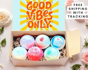 Bath Bomb Gift Set, Bath Bomb Box, Spa Gift Set for Her, Vegan, Cruelty Free, Party Favors, Large Bath Bombs, Wholesale Bath Bomb