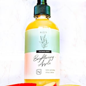 BRIGHTENING APPLE AHA Face Wash - Gentle Exfoliating Cleanser - Clear Skin