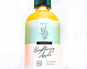 BRIGHTENING APPLE AHA Face Wash - Gentle Exfoliating Cleanser - Clear Skin