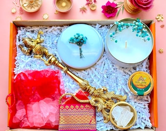 Indian Housewarming Gift, Gift for New House, Religious Gift Set, Indian Home Puja Gift, Indian Decorations, Pooja Decorations, Ship From US