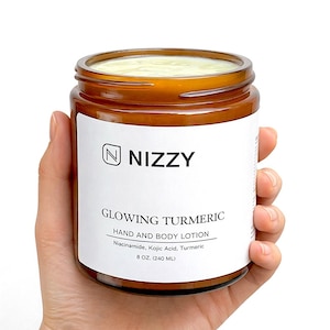 Hidratante de cúrcuma para manos y cuerpo / Loción de niacinamida y ácido kójico / Crema hidratante corporal / Cuidado hidratante de la piel