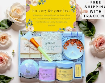 Sorry for Your Loss Gift Basket, Sympathy Gift, Gift for Friend, Loss of Loved One, Hug in a Box, Care Package for Her, Spa Relaxation Box