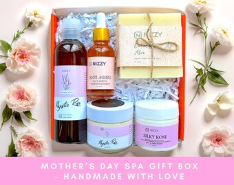 Mother’s Day Gift Box for Mom – Spa Gift Set – Relaxation Gift for Her – Birthday Gift – Self Care Package – NIZZY Naturals