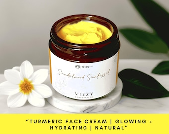 Turmeric Face Cream - Brightening Moisturizer for Glowing Skin, Glow Cream - Face Cream for Dark Spots and Acne - Natural Skincare
