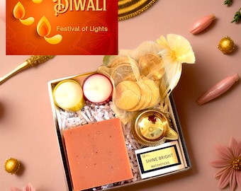 DIWALI GIFT BOX - Corporate Gift Set - Diwali Lantern, Candle - Diwali Card - Diwali Gift Hamper - Diwali Gift Set - Meaningful Diwali Gift