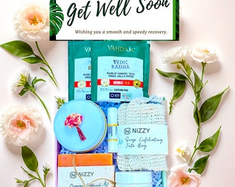 Get Well Soon Tea Box for Women and Men, Care Package for Her, Surgery Recovery, Spa Gift Box, Thinking of You, Sending Healing Vibes