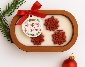 Scented Wooden Bowl Candle, Gift for Friends, Christmas Gift, Rustic Decor