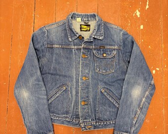 Vintage 60's 70'a Wrangler Silver Strike Talon Zipper Denim Jacket