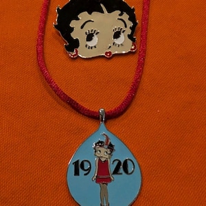 Betty Boop Pin And Necklace