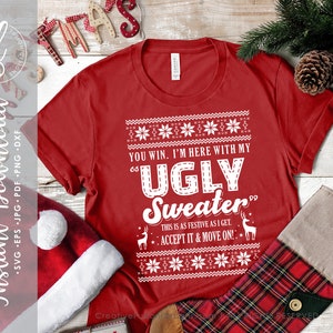 Ugly Sweater SVG Digital Cut File, Christmas DIY Tee Cut File, Holiday Cricut file, Silhouette files, sublimation files