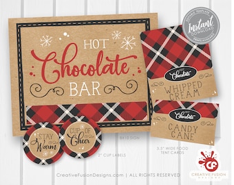 Hot Chocolate Bar Printable Party Pack Kit Instant Download - Etsy