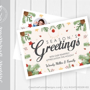 Business-Weihnachtspostkarte: " Direktverkauf Weihnachtskarte| Kunden-Dankes-Postkarte| Sofort Download Urlaubspostkarte