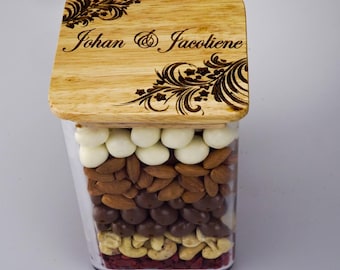 Personalised Laser Engraved Cookie//Sweet//Biscuit Glass Jar 1.9L