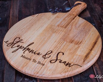 Handcrafted Wooden Cheese Board - The Perfect Housewarming Gift Celebrate Love and Cheese with Our Engagement Gift Ideas