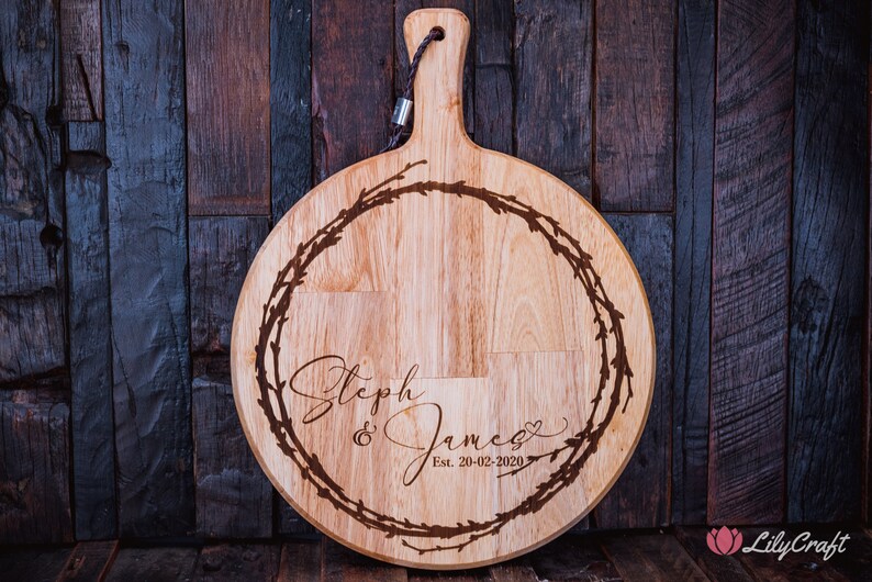 Engraved Cheese Board. Round Personalized Cheese Cutting Board Etsy