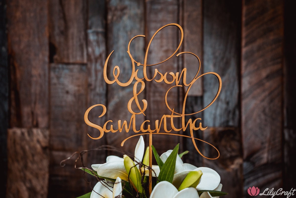 Cursive Wedding Cake Topper - Make your cake unforgettable