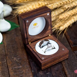 Exclusive Wooden Ring Box - Personalised Double Ring Box - Limited Quantities Available