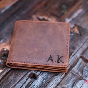brown leather mens wallet