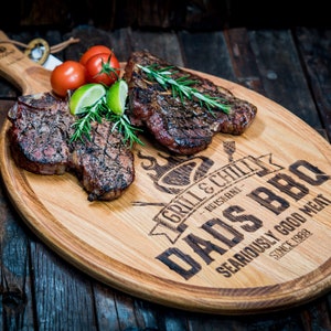 personalised bbq board with juice groove