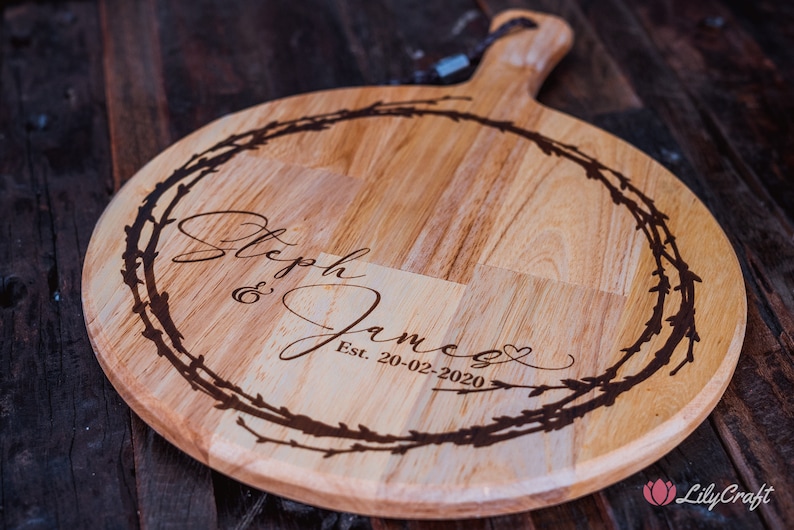 Engraved Cheese Board. Round Personalized Cheese Cutting Board Etsy