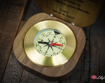 Personalized Graduation Gift: Engraved Magnetic Compass