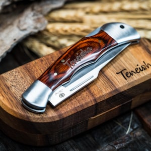 Gentleman’s Pocket Knife – Personalised Folding Knife with Engraved Gift Box