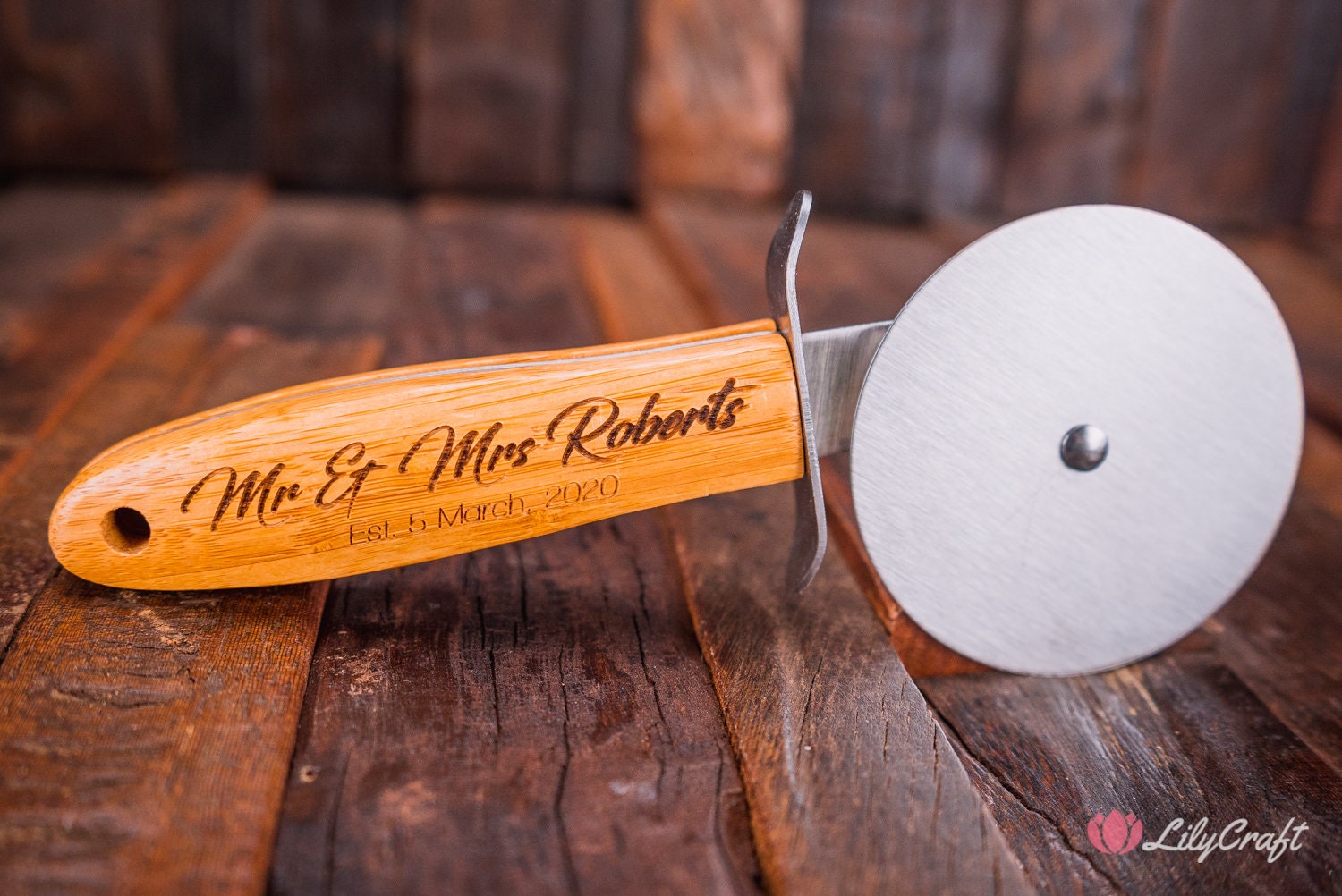 Pizza Cutter Premium Quality Engraved Pizza Wheel With Etsy