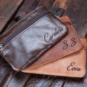 Elegante personalisierte Leder Geldbörse für Frauen