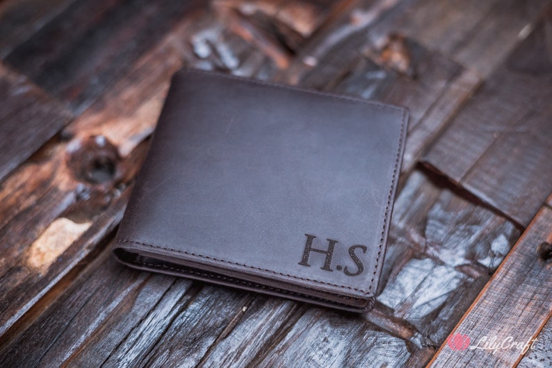 dark brown leather mens wallet