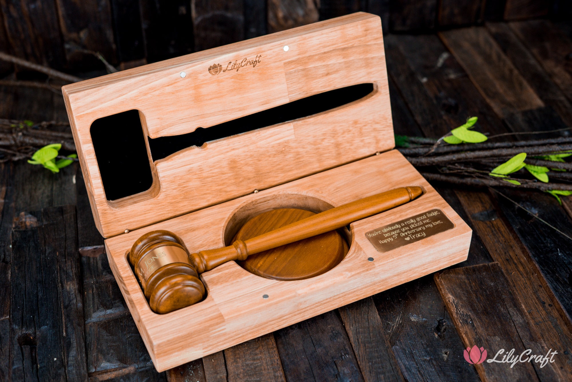 Judge Mallet Engraved Auctioneers Mallet with Sound Block and Etsy