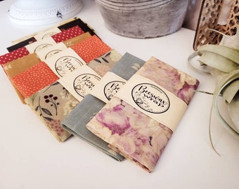 Handmade Beeswax Wrap: 12x12 Reusable Food Covers, Perfect for Planet-Friendly Snacking